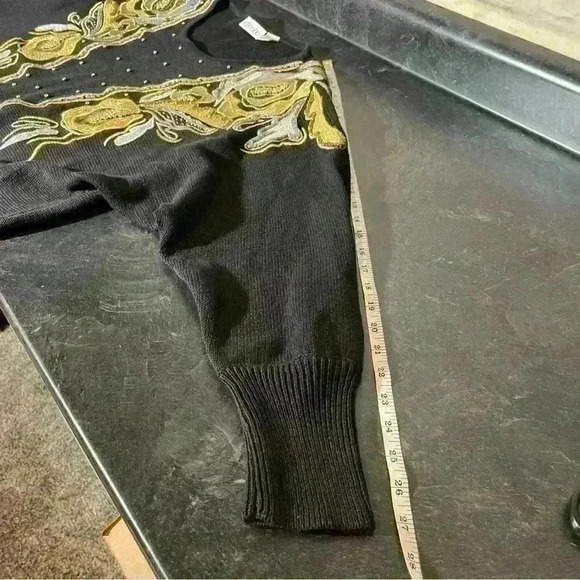 Etosha Tunic Sweater Cotton Blend Bat-Wing Long Sleeve Embellishments Size 1x - Picture 13 of 13